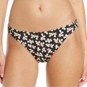 Tory Burch Black little leaves mid rise swim bottom size XL